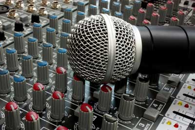 Microphone on a Sound Board