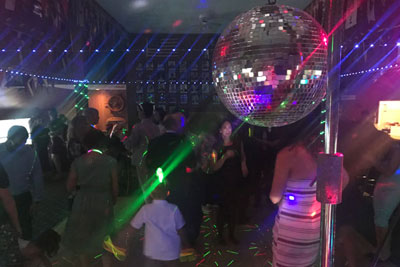 People Dancing Lights Disco Ball
